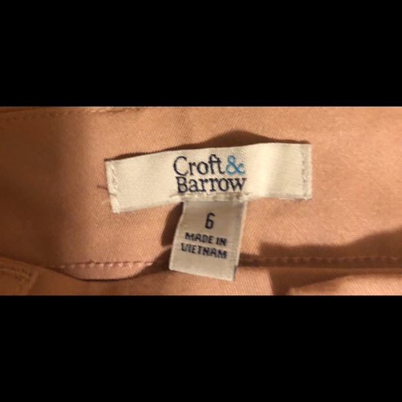 Croft & Barrow Classic Stretch Capri- Size 6 Pink - Picture 4 of 4